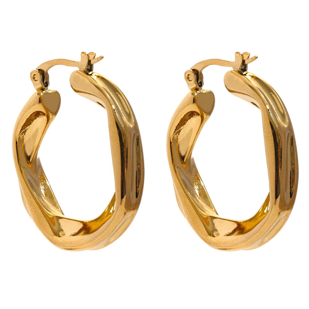 316L Stainless Steel round Hollow Hoop Earrings Rust Proof Minimalist Metal Attractive Trendy Jewelry Bijoux Women Gift