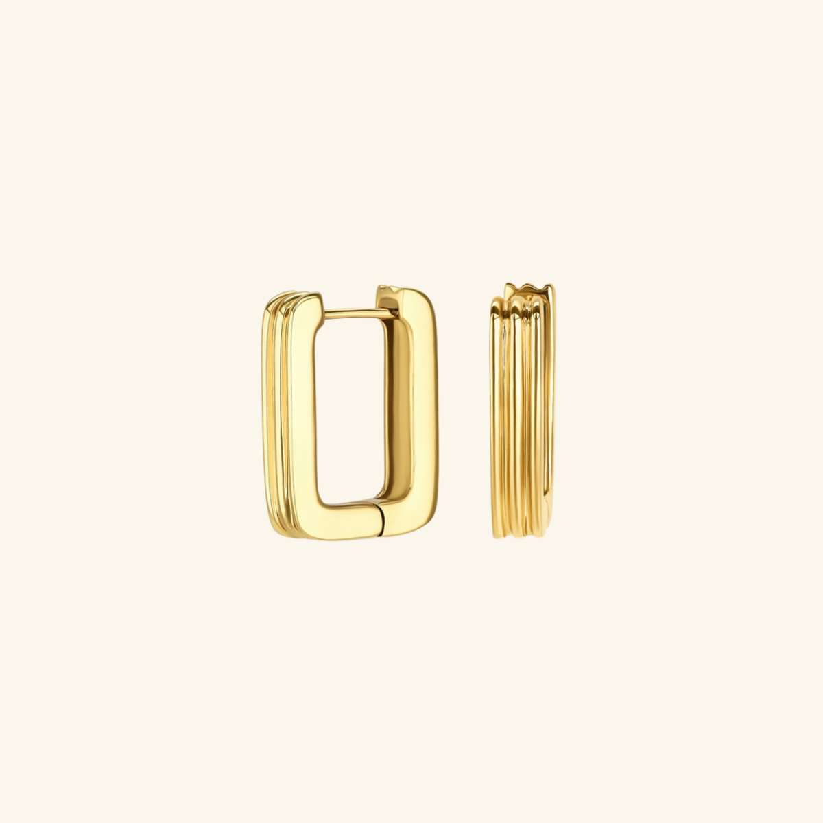 Geometric Gold Hoop Earrings