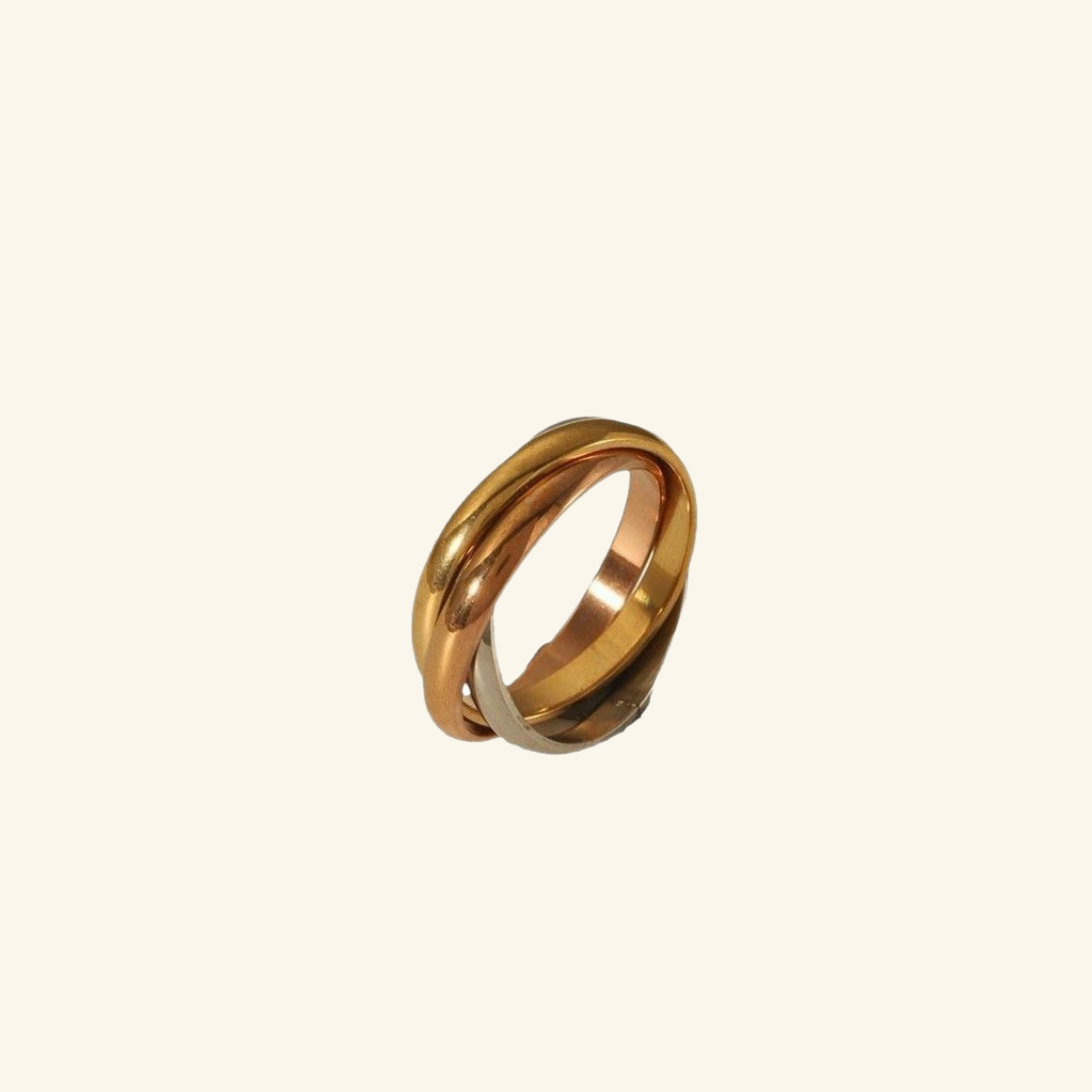 Trinity Loop Ring  Geometric Stainless Steel Statement Ring for Women & Men