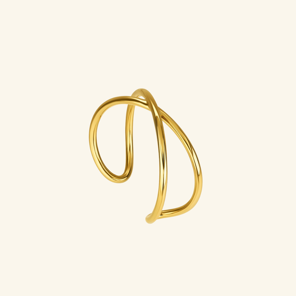 Sculptural Open Wave Ring