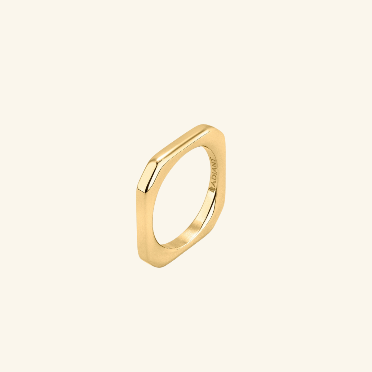 Geometric Gold Band Ring