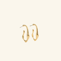 Elara Organic Hoop Earrings  Sculptural Gold Earrings for Women
