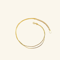 14K Gold Electroplated S925 Silver Anklet