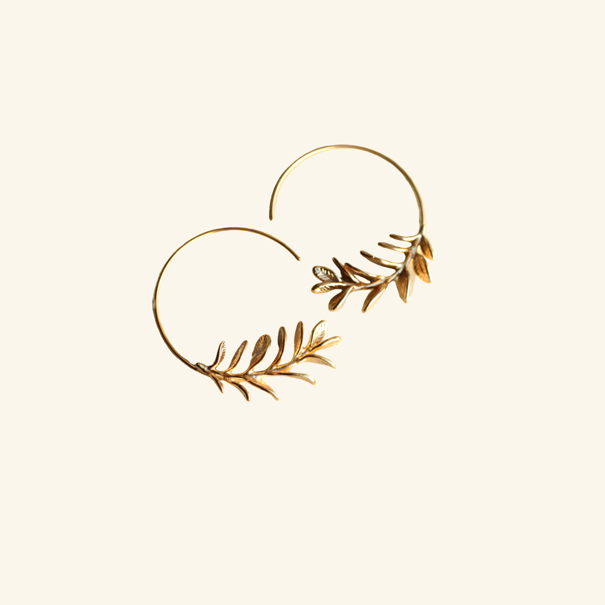 Florielle Petal Earrings Nature Inspired Gold Earrings for Women