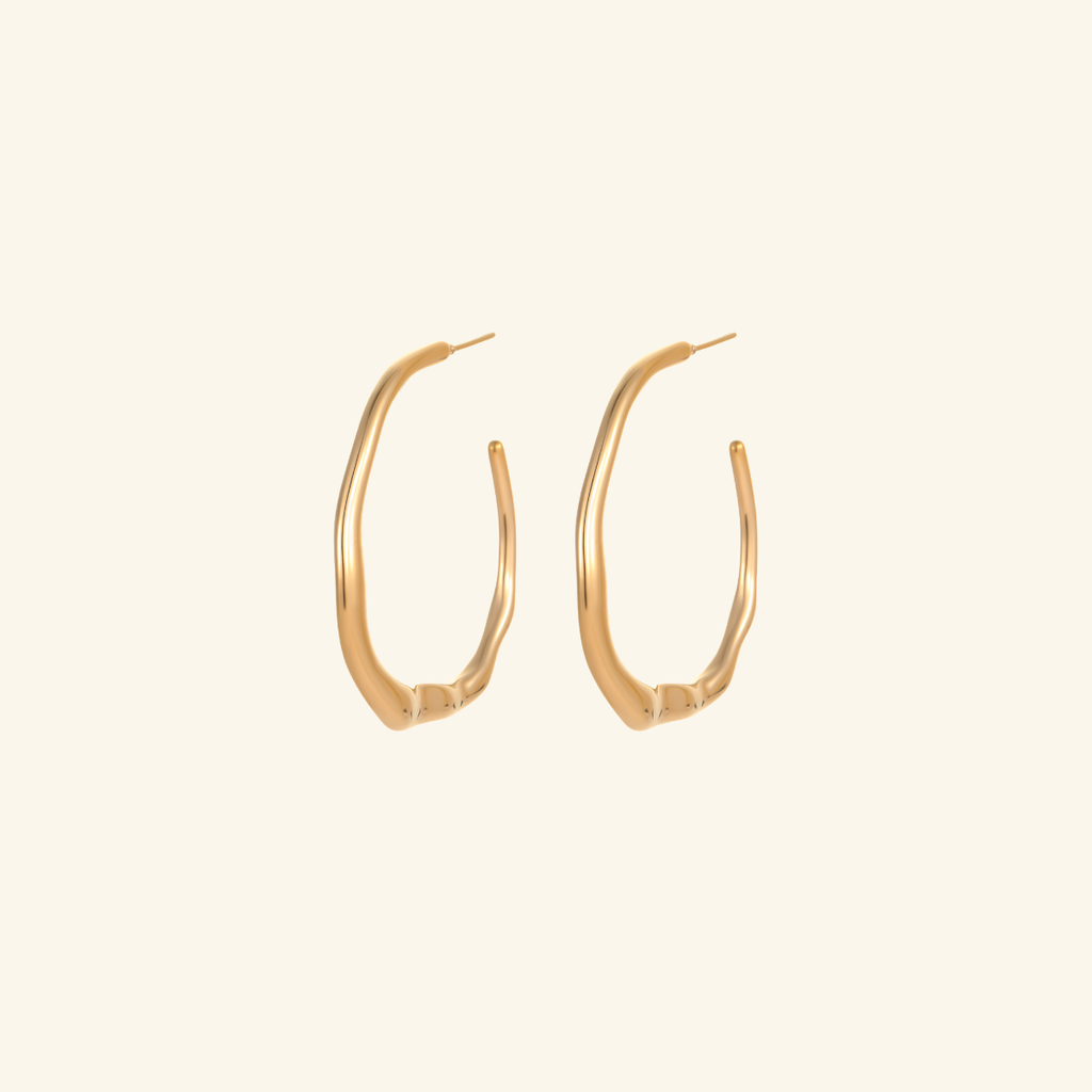 Velora C Earrings 18K Gold Plated Statement Earrings for Women