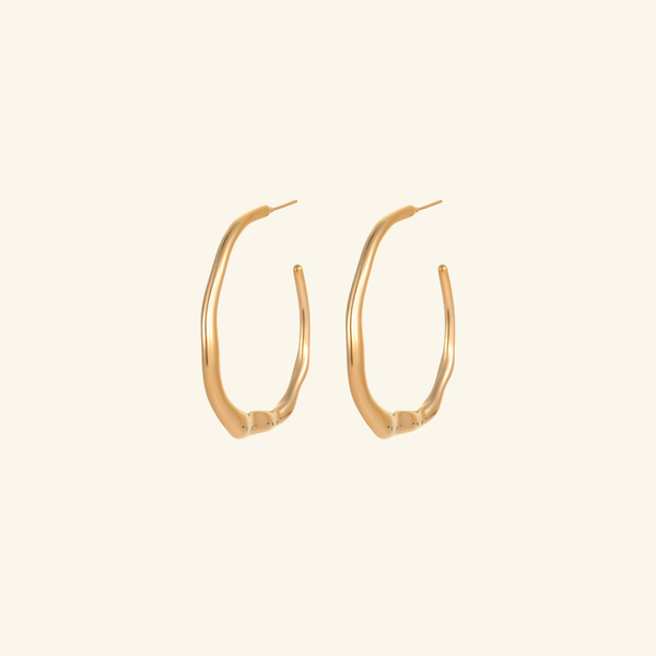 Velora C Earrings 18K Gold Plated Statement Earrings for Women