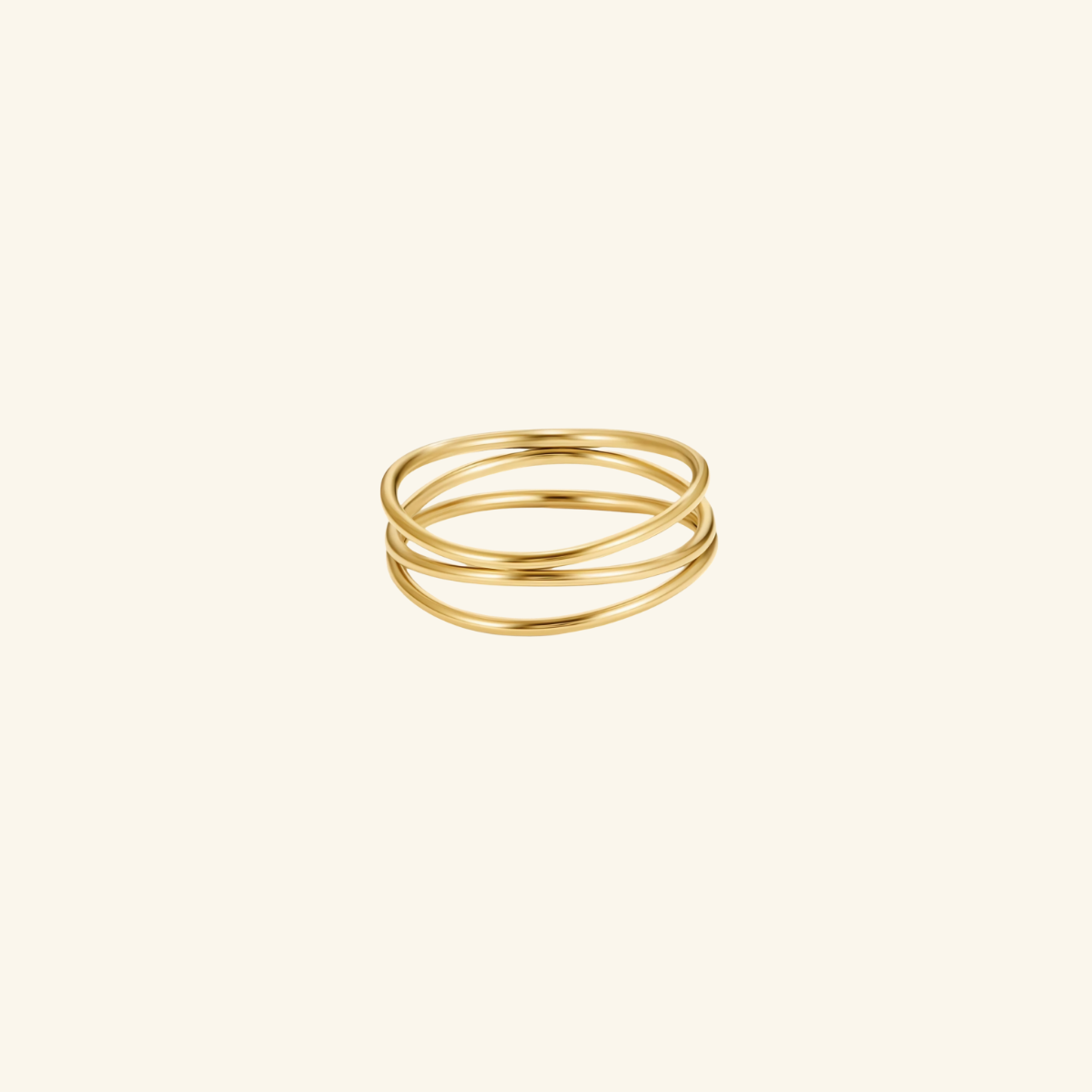 Seraphine Orbit Ring Minimalist Gold Stainless Steel Ring for Women