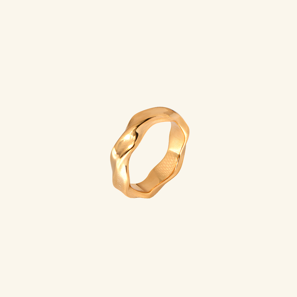 Virelia Twist Ring  Minimalist Twisted Titanium Steel Ring for Women