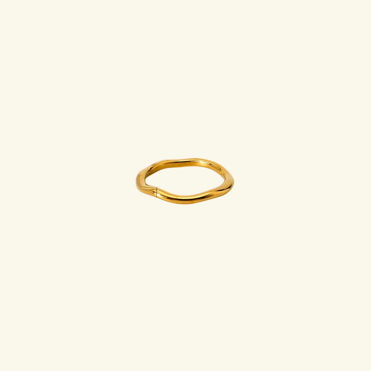 Undara Wave Ring Minimalist Irregular Stainless Steel Ring for Women