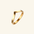 Chevron V Shape Ring – 316L Stainless Steel Minimalist Gold Ring