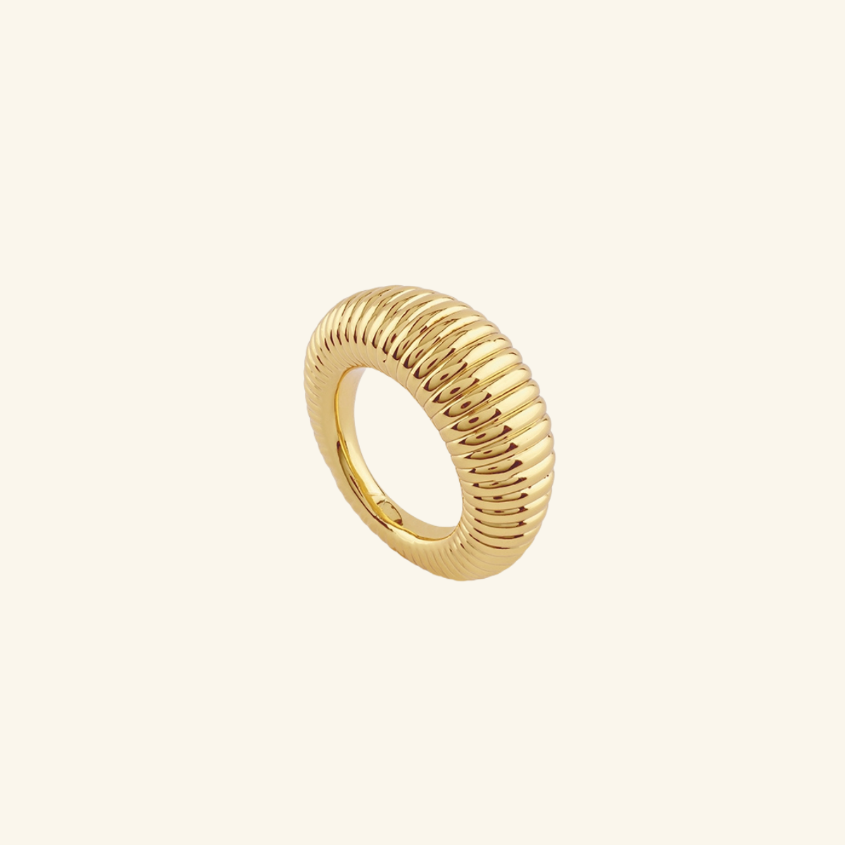 Sculpted Gold Dome Ring