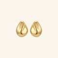 Auréa Teardrop Stud Earrings – Minimalist Gold Drop Earrings for Women