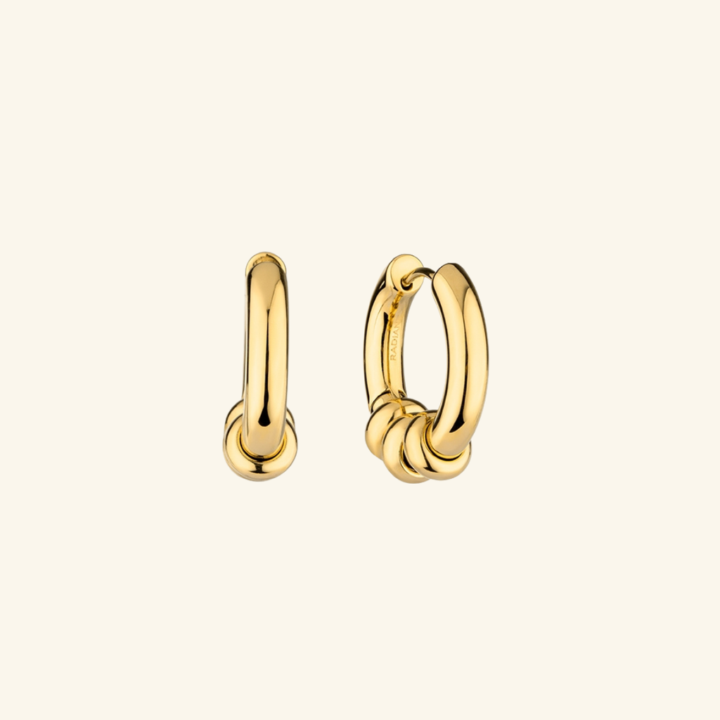 Gold Knot Hoop Earrings Elegant Minimalist Statement Jewelry