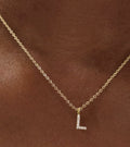Sleek Titanium Initial Necklace