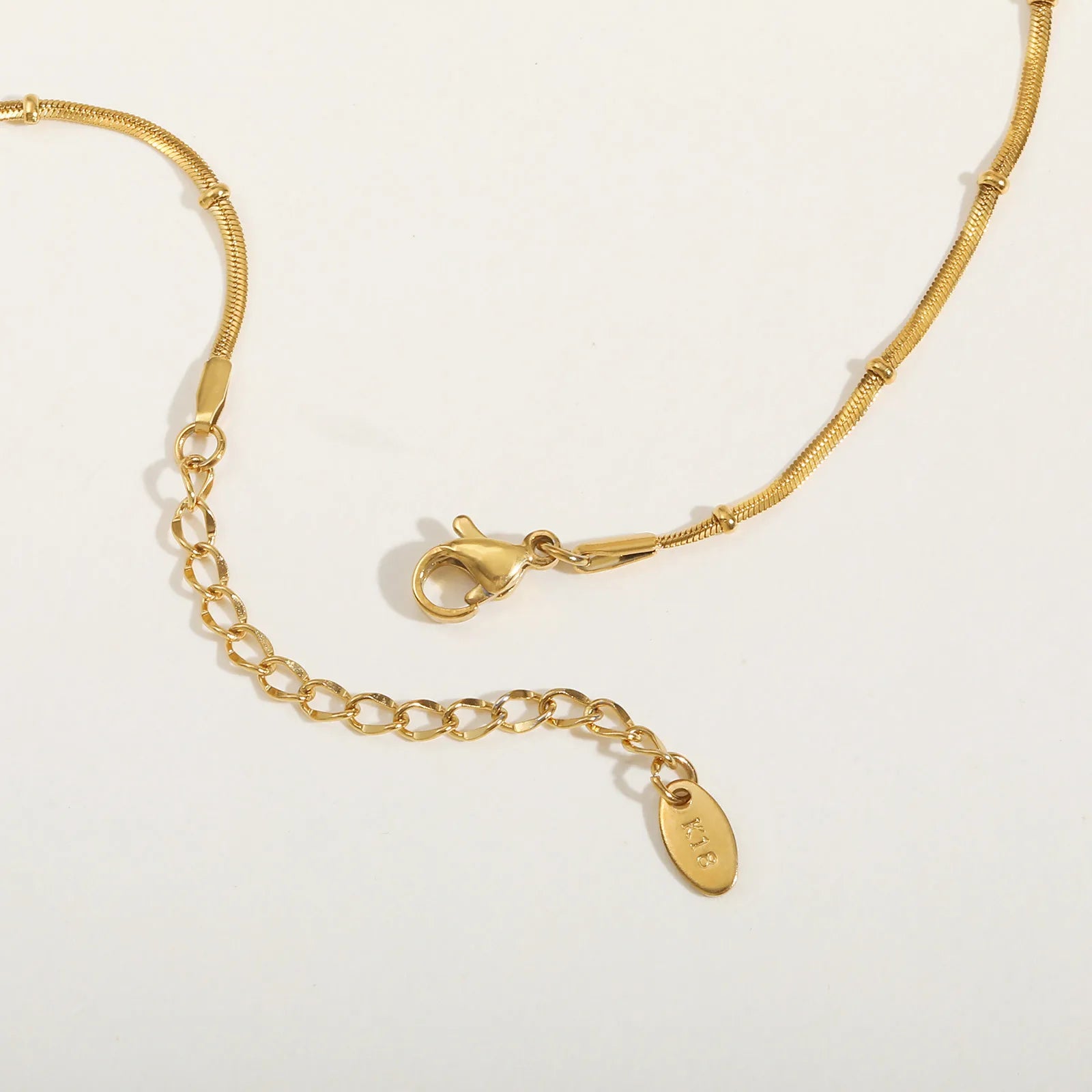 Stainless Steel Snake Ball Bead Chain Bracelet for Women, 18K Gold Plated Thin Link Layered Hand Wristband Christmas Gift